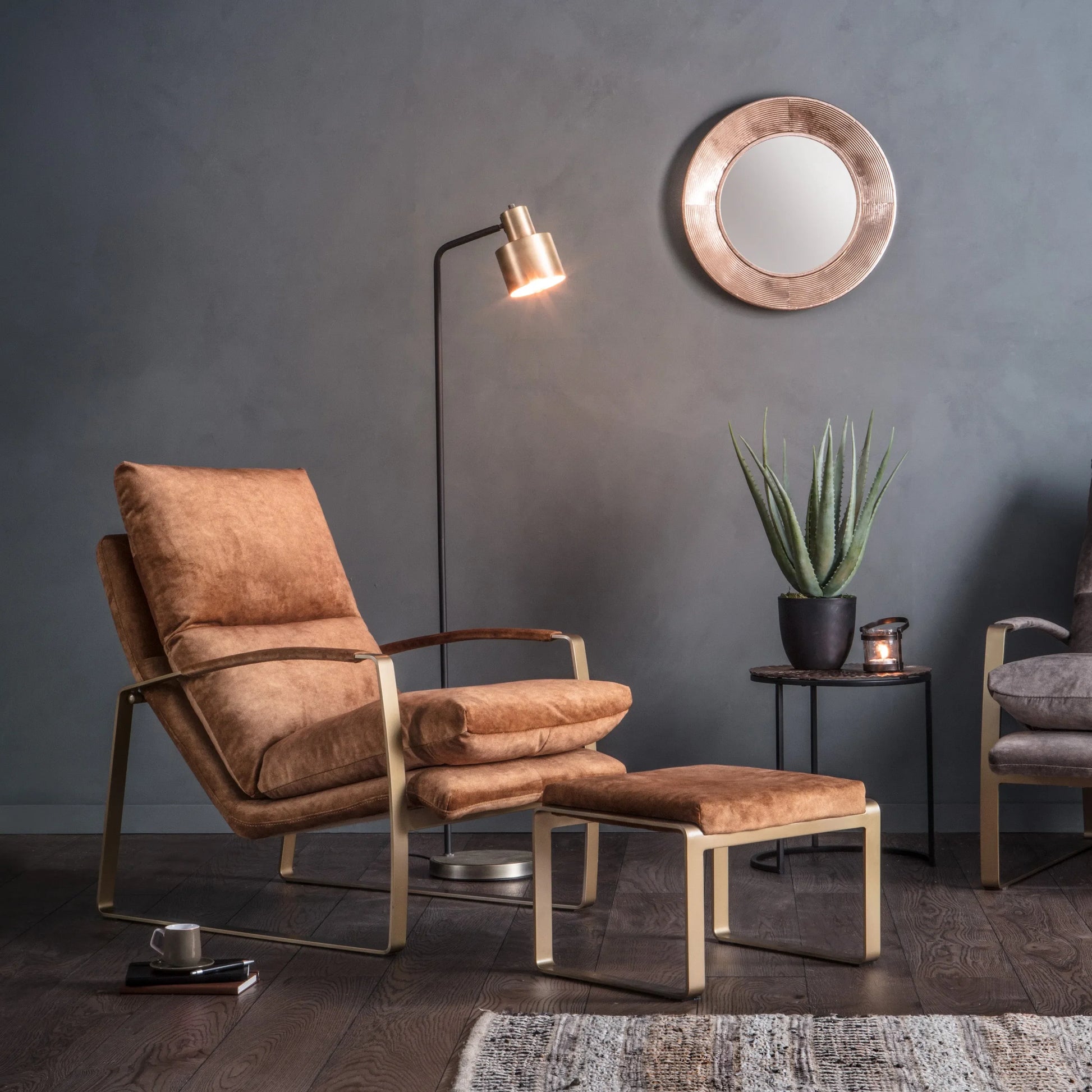 Gallery Direct Fabien Lounge Chair in Ochre