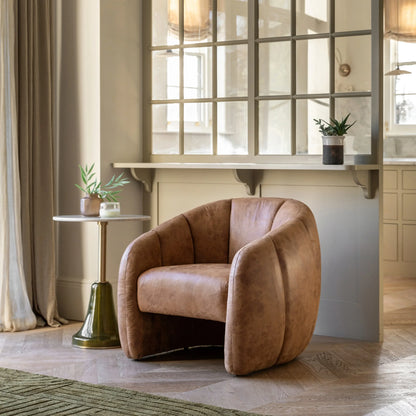 Gallery Direct Atella Tub Chair in Antique Tan