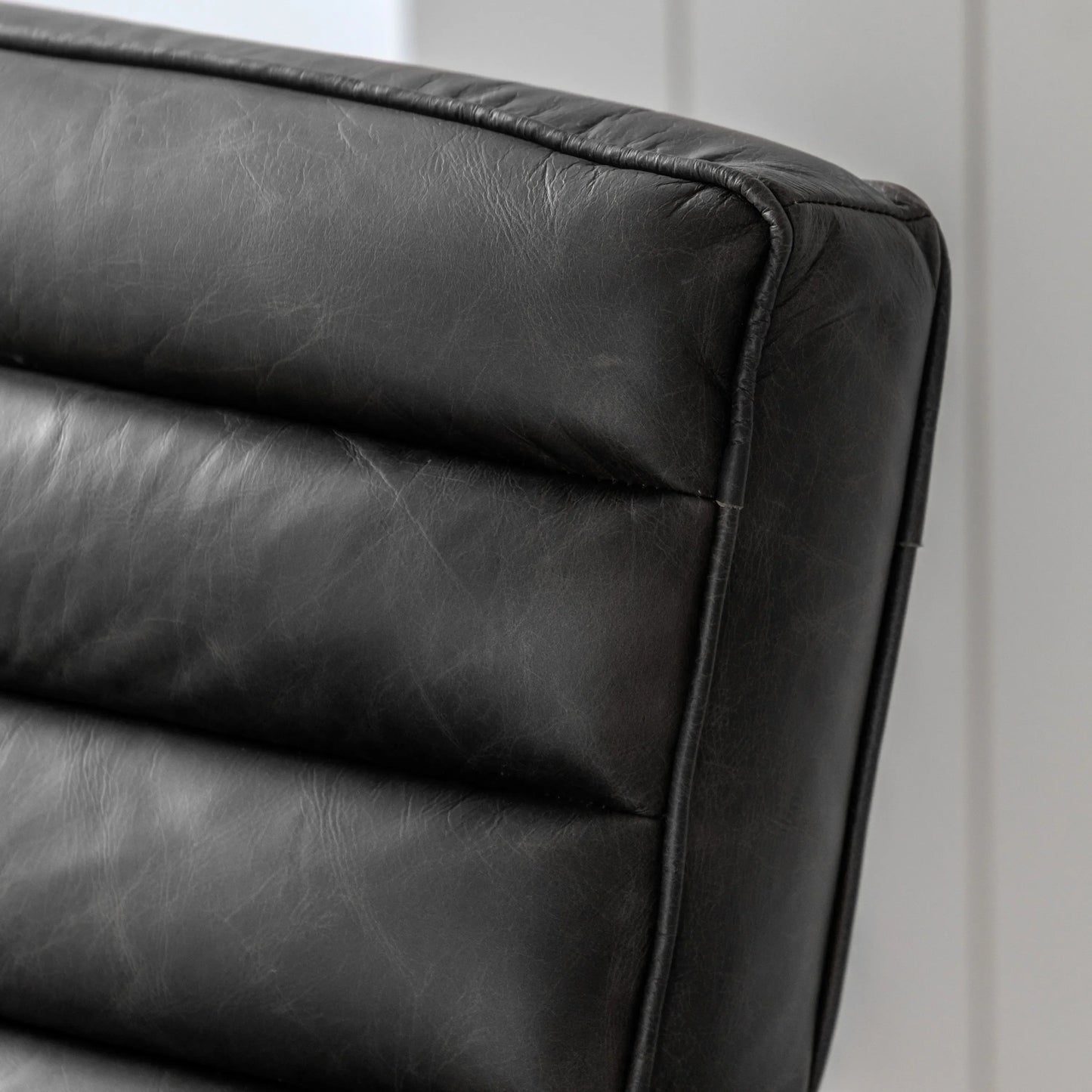Gallery Direct Datsun Armchair in Antique Ebony Leather