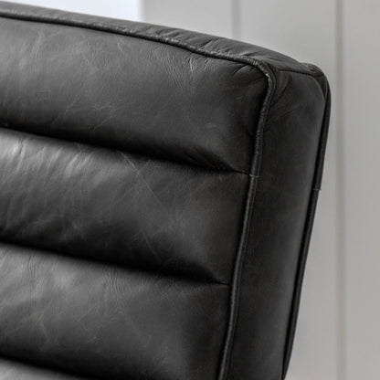 Gallery Direct Datsun Armchair in Antique Ebony Leather