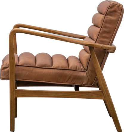 Gallery Direct Datsun Armchair in Vintage Brown Leather