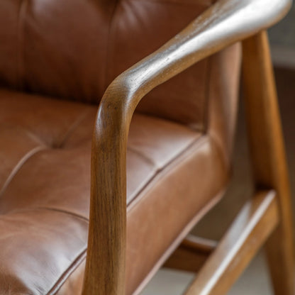 Gallery Direct Humber Armchair in Vintage Brown Leather