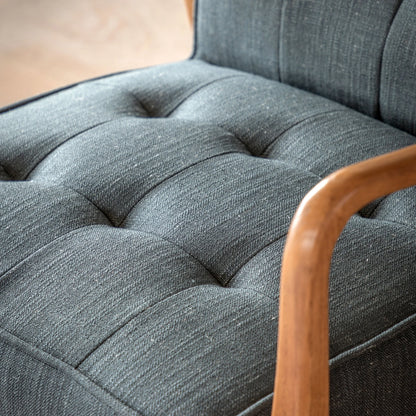 Gallery Direct Humber Armchair in Dark Grey Linen