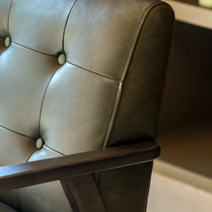 Gallery Direct Blackhall Armchair in Heritage Green Leather