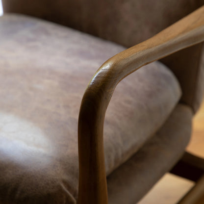Gallery Direct Jensen Armchair in Brown Leather