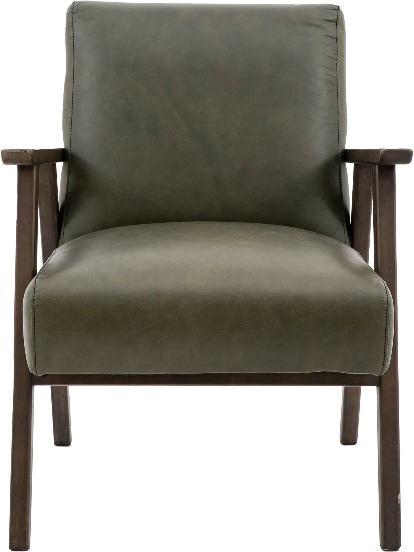 Gallery Direct Neyland Armchair in Heritage Green Leather