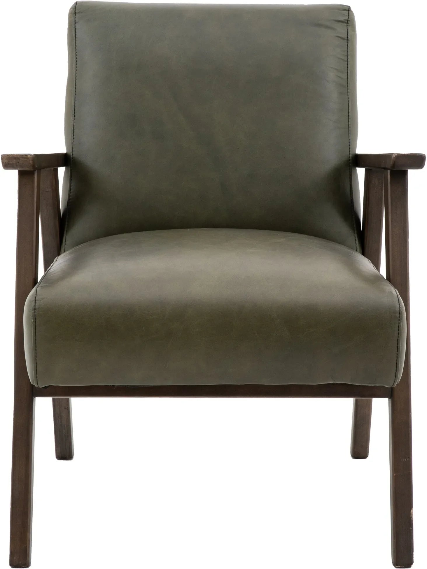 Gallery Direct Neyland Armchair in Heritage Green Leather