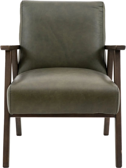 Gallery Direct Neyland Armchair in Heritage Green Leather