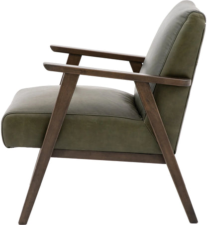 Gallery Direct Neyland Armchair in Heritage Green Leather