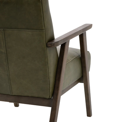 Gallery Direct Neyland Armchair in Heritage Green Leather