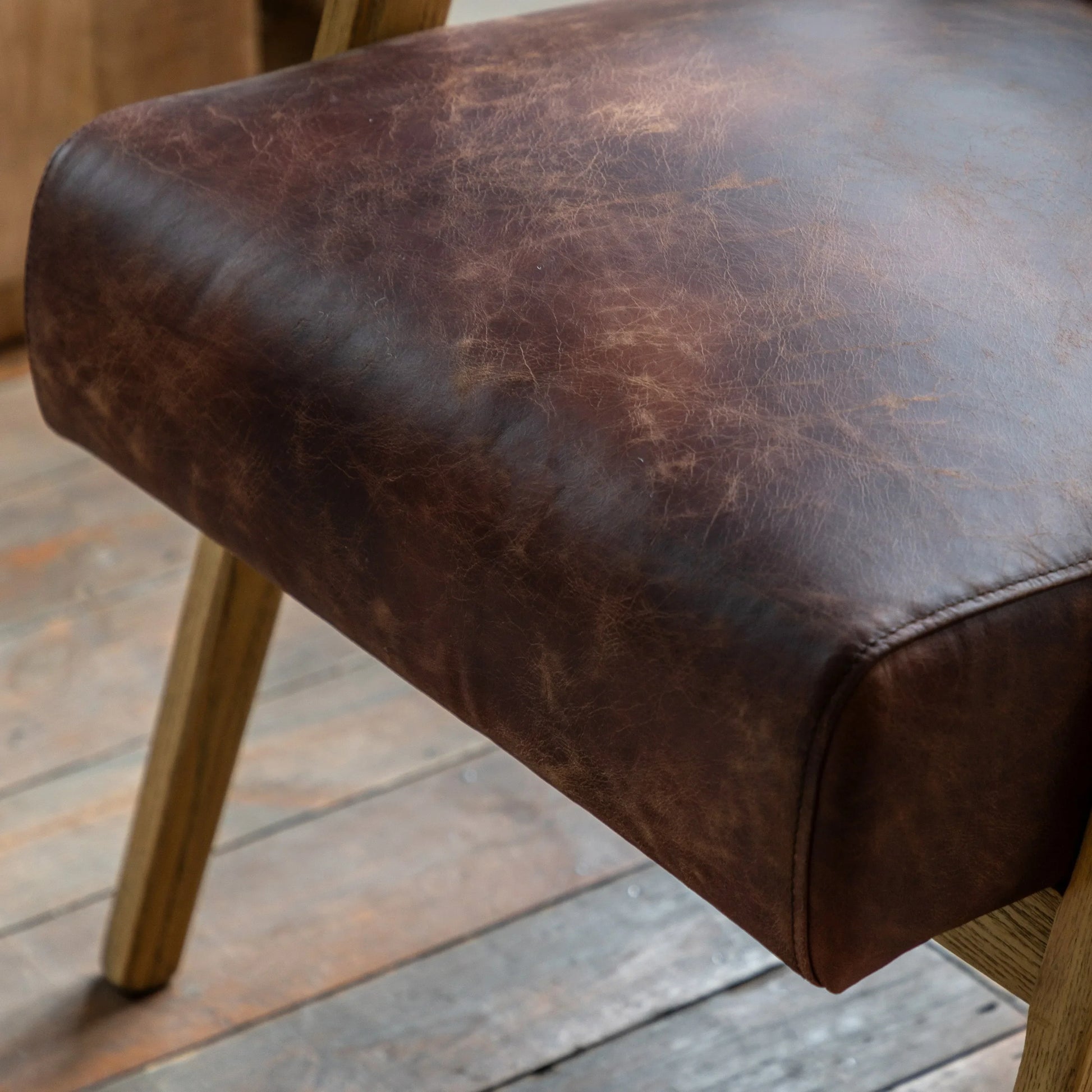 Gallery Direct Neyland Armchair in Vintage Brown Leather
