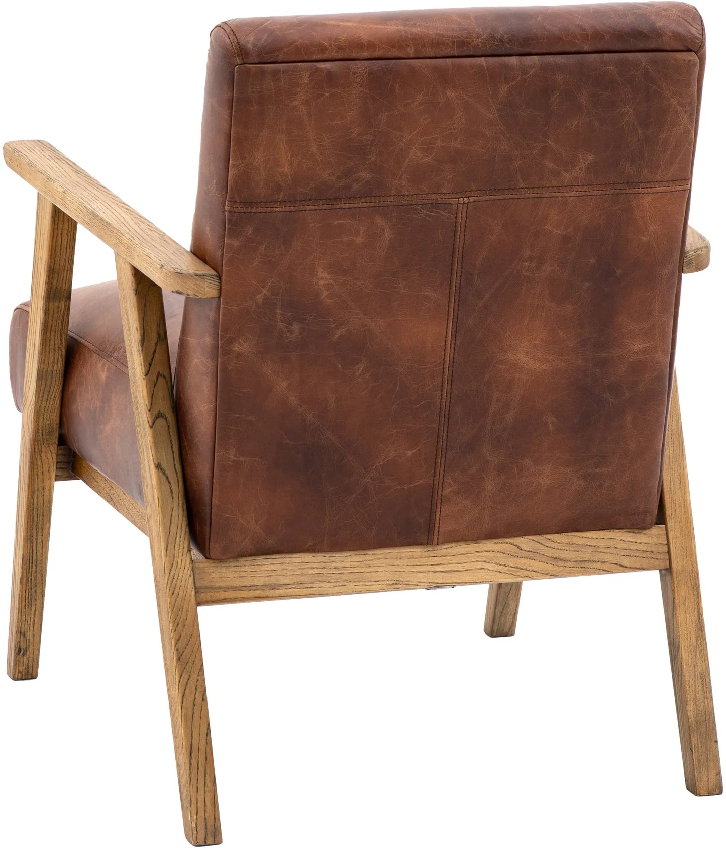 Gallery Direct Neyland Armchair in Vintage Brown Leather