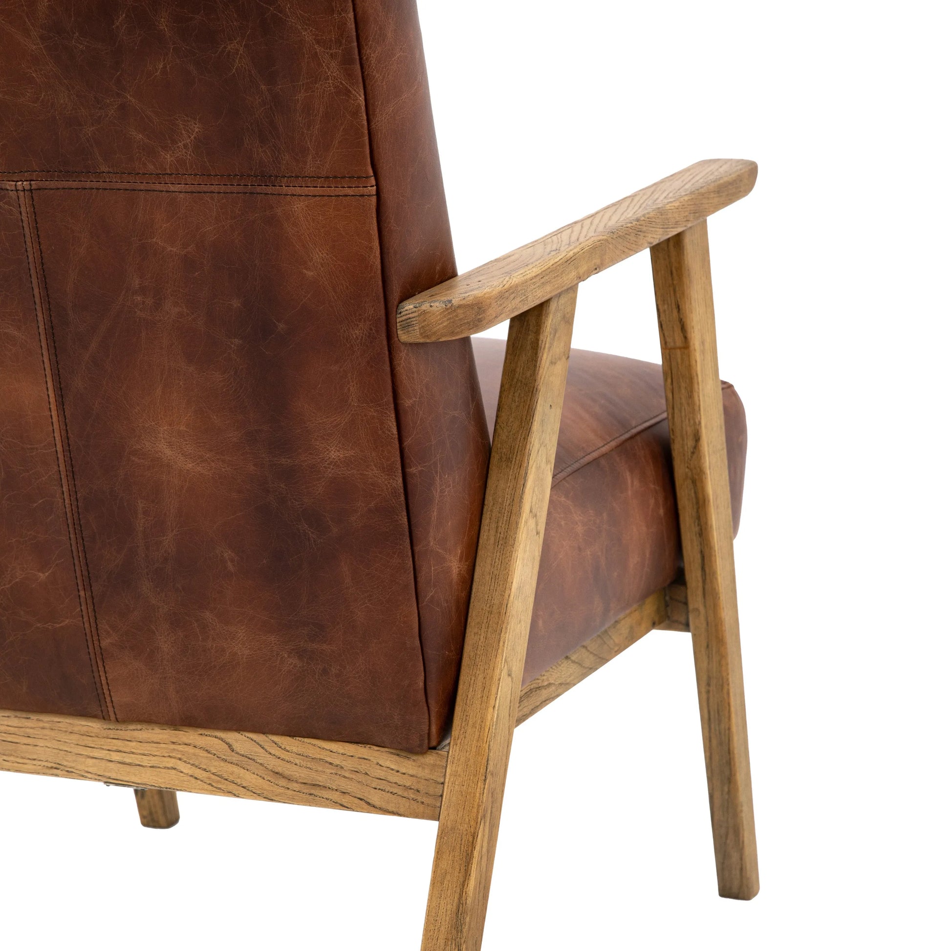 Gallery Direct Neyland Armchair in Vintage Brown Leather