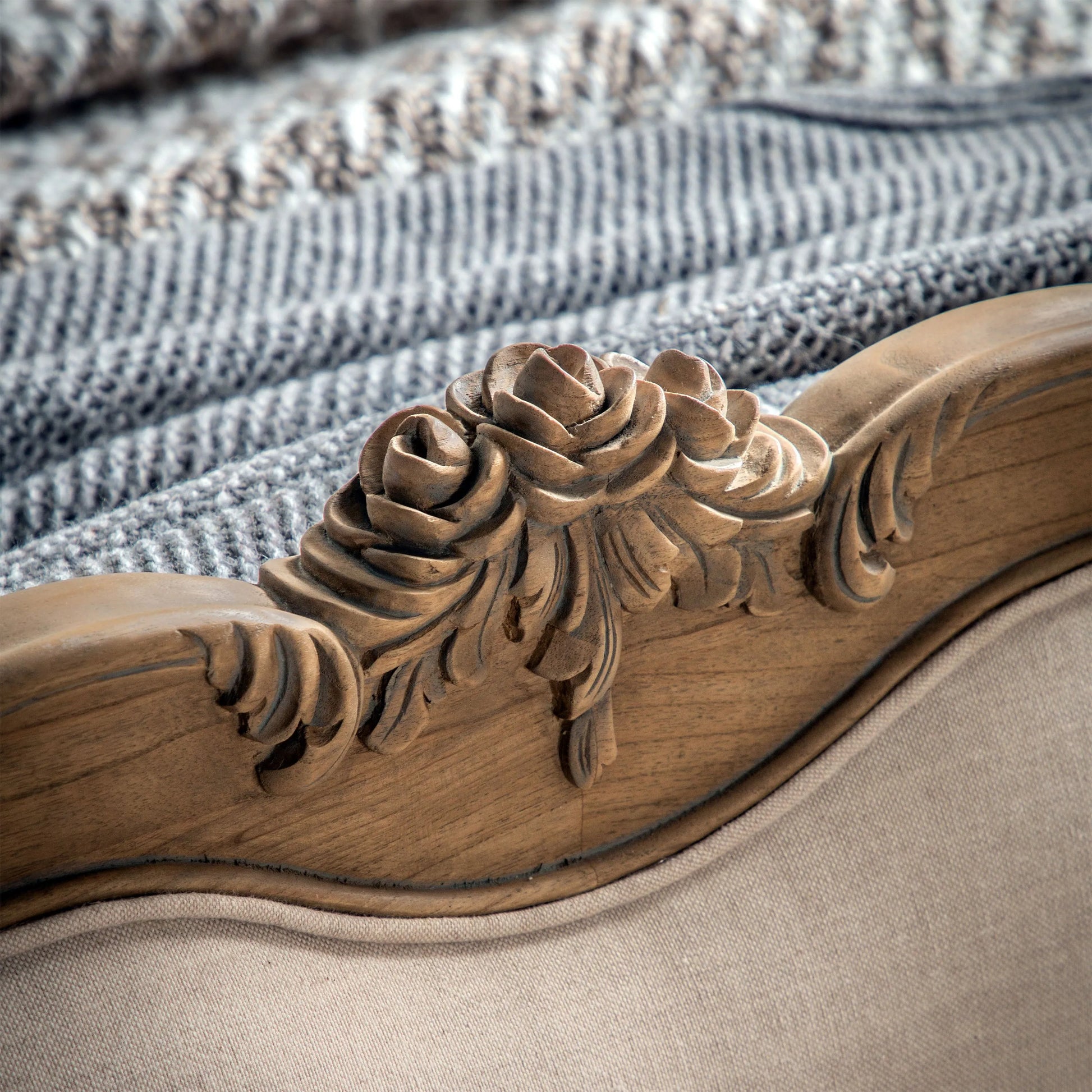 Gallery Direct Chic Weathered Super King Linen Upholstered Bed