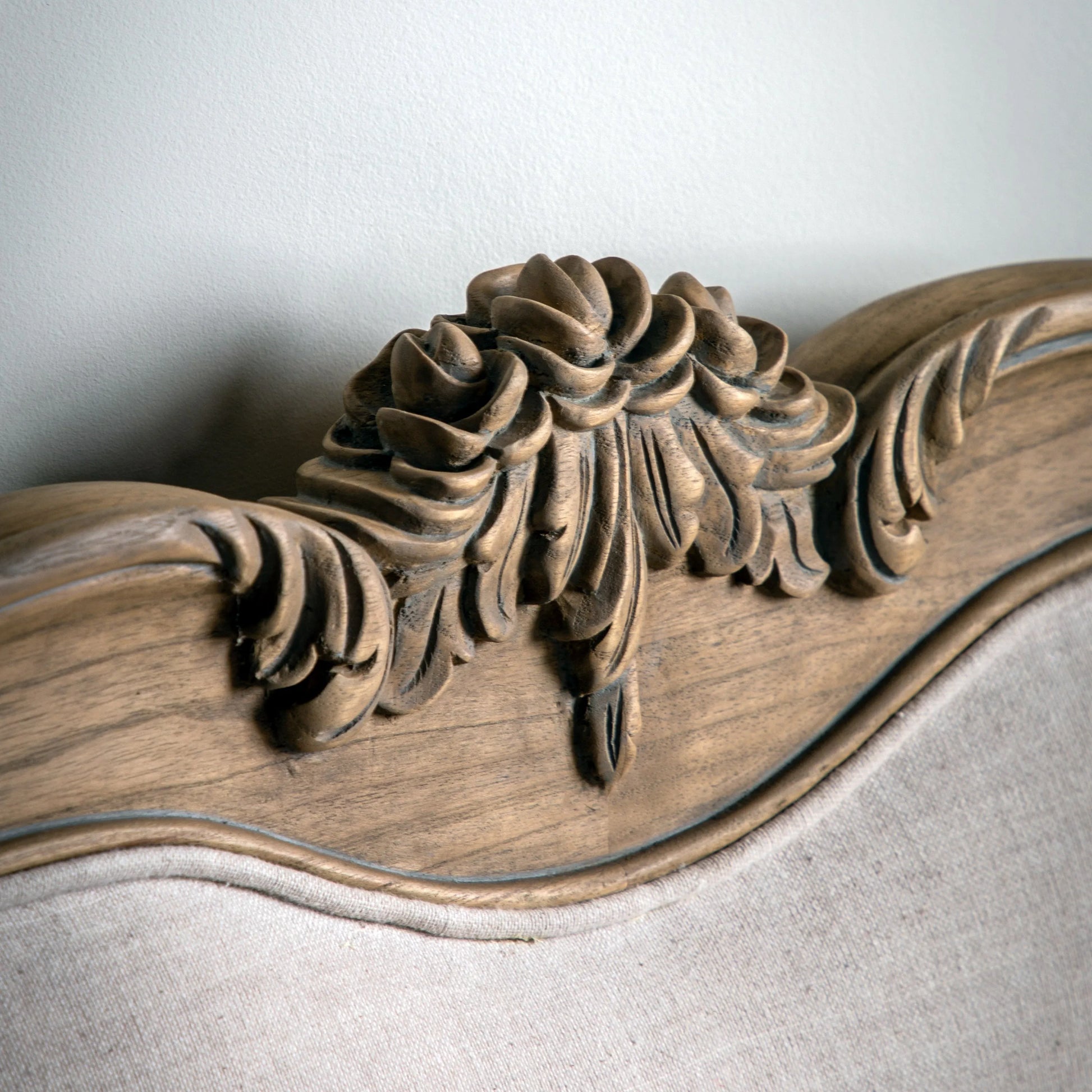 Gallery Direct Chic Weathered Super King Linen Upholstered Bed