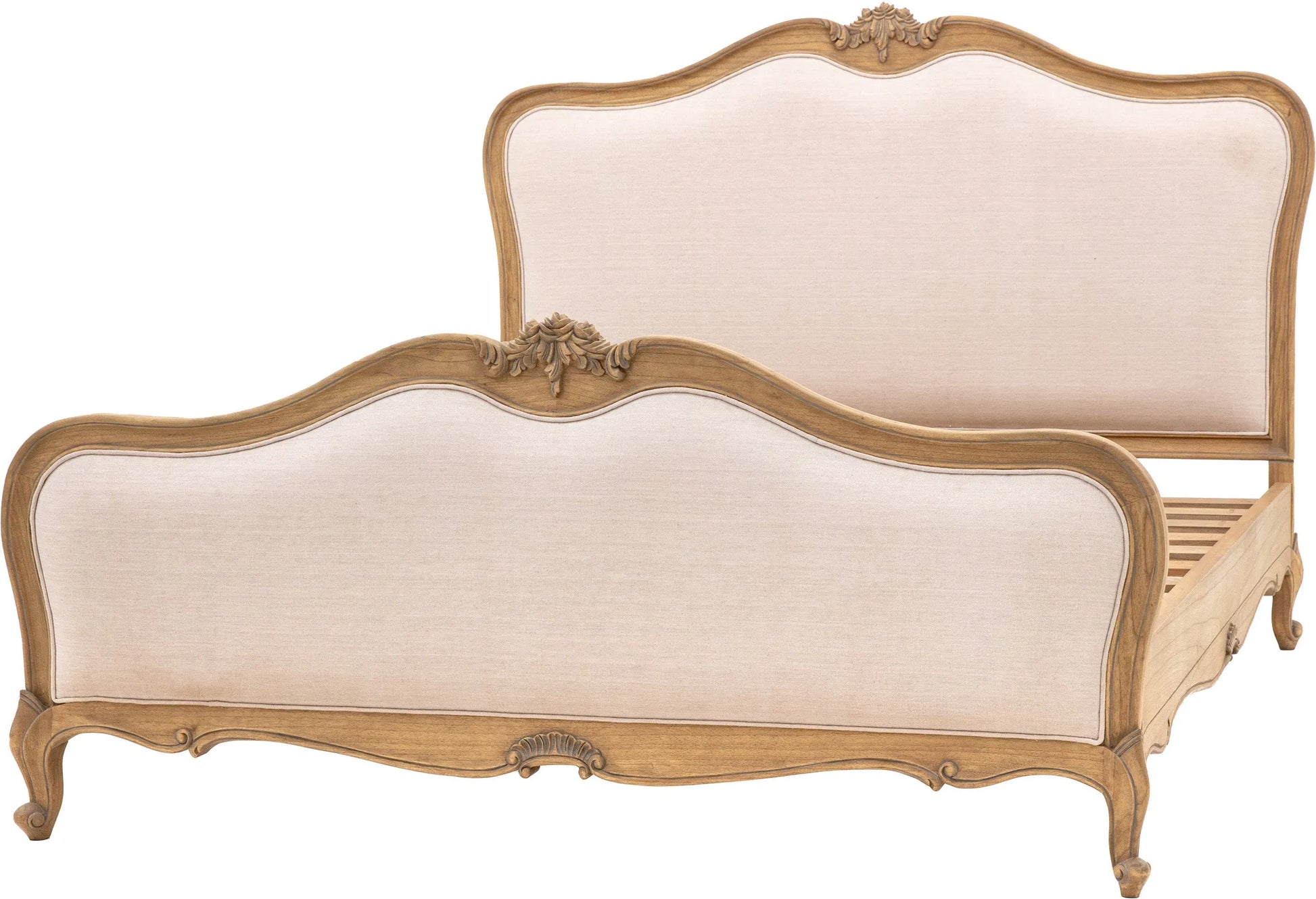 Gallery Direct Chic Weathered Super King Linen Upholstered Bed