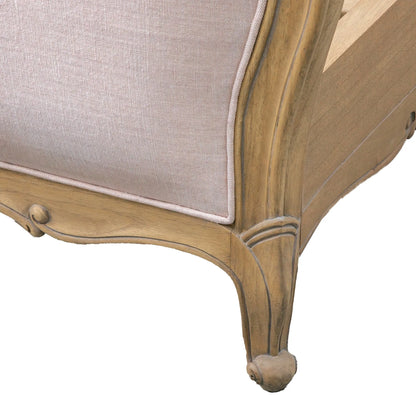 Gallery Direct Chic 5' Linen Upholstered Bed Weathered