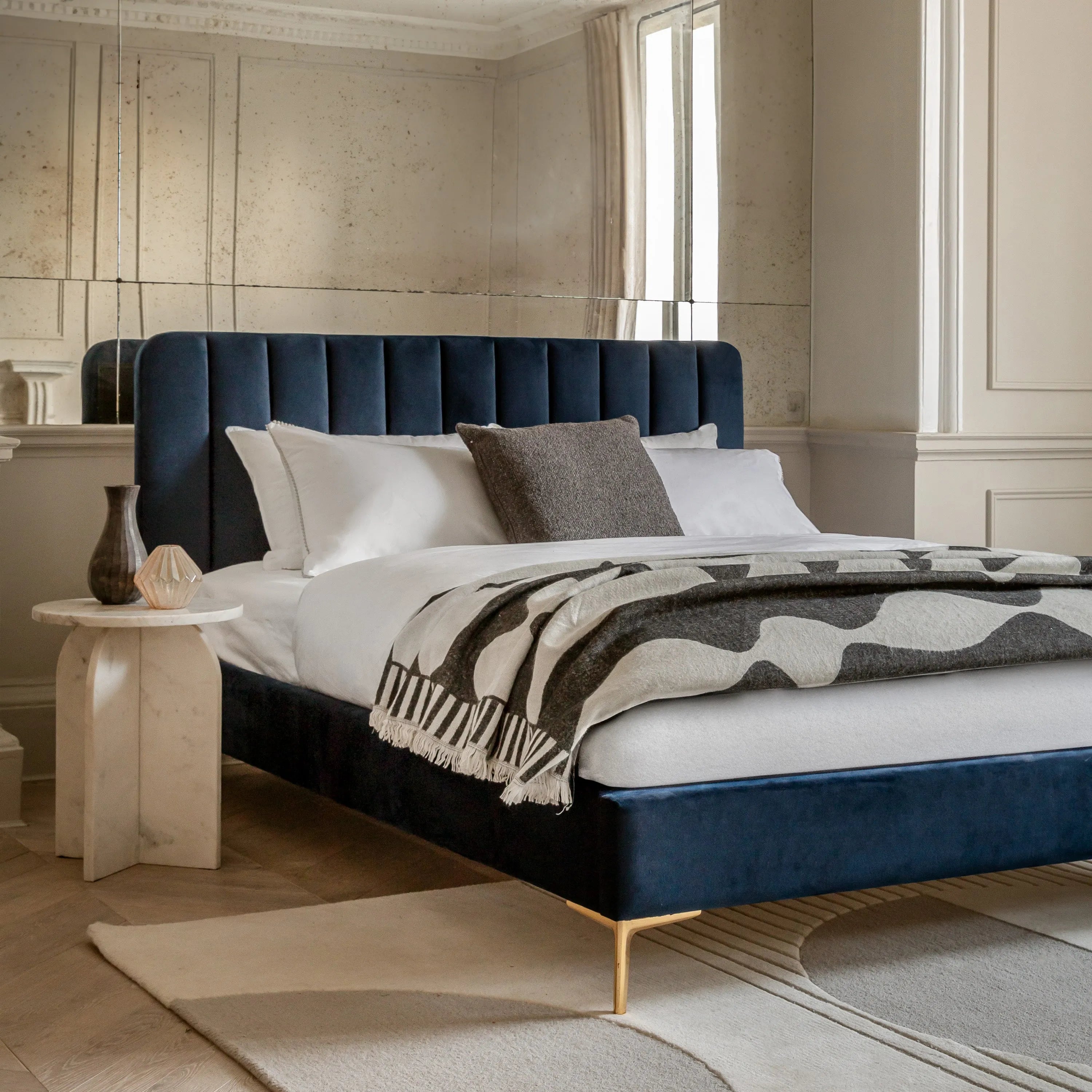 Gallery Direct Kensington Double Bed in Indigo