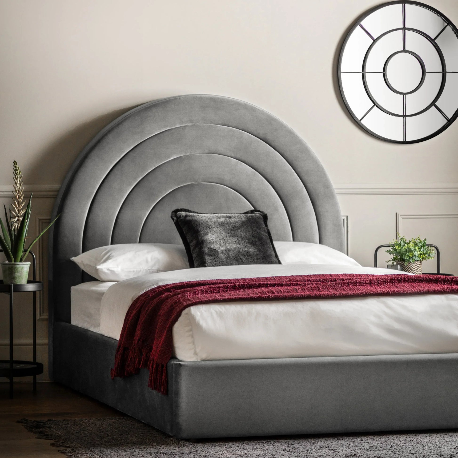 Gallery Direct Arch Kingsize Bed in Elephant