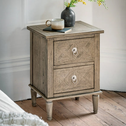 Gallery Direct Mustique 2 Drawer Bedside Table