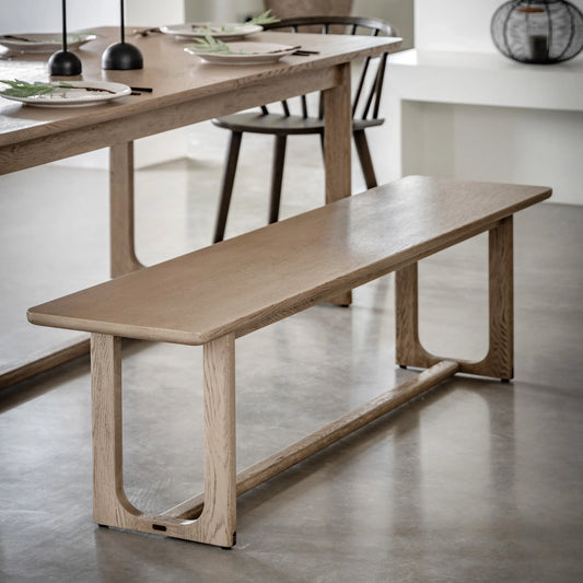 Gallery Direct Craft Dining Bench Smoked
