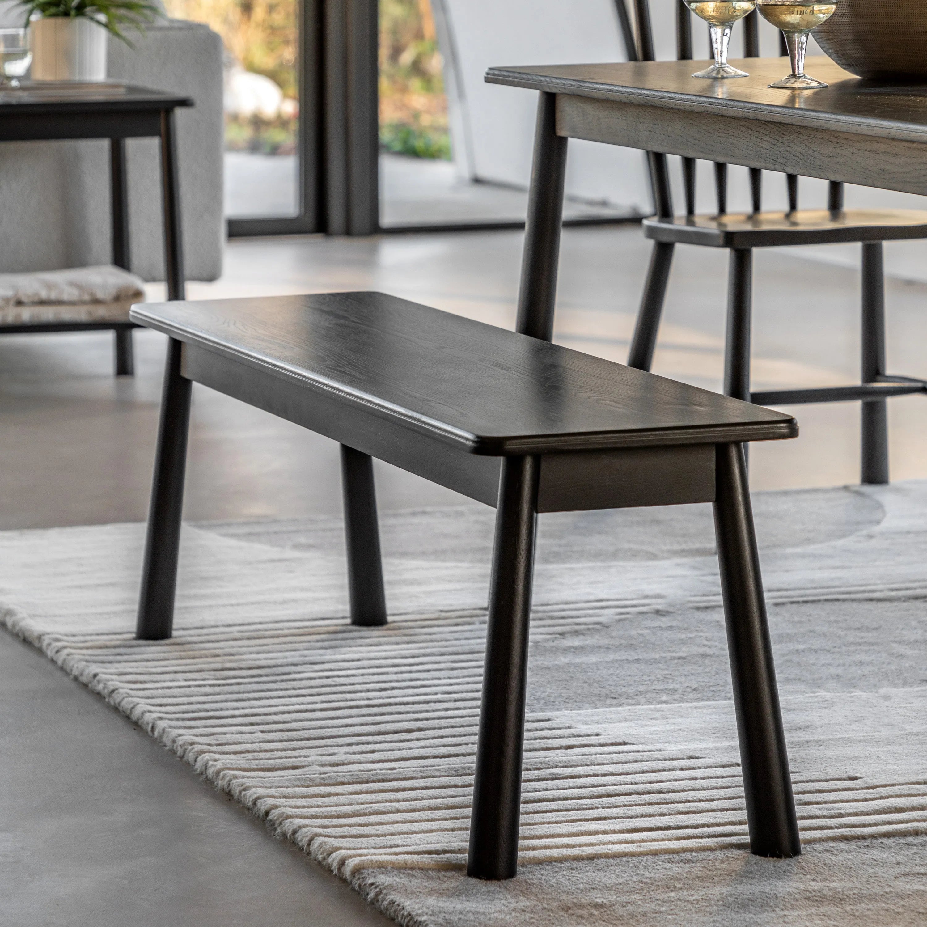 Gallery Direct Wycombe Dining Bench Black