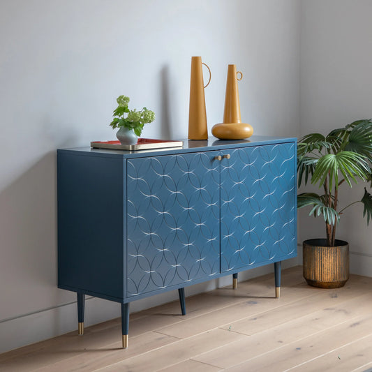 Gallery Direct Holbrook 2 Door Cabinet Blue