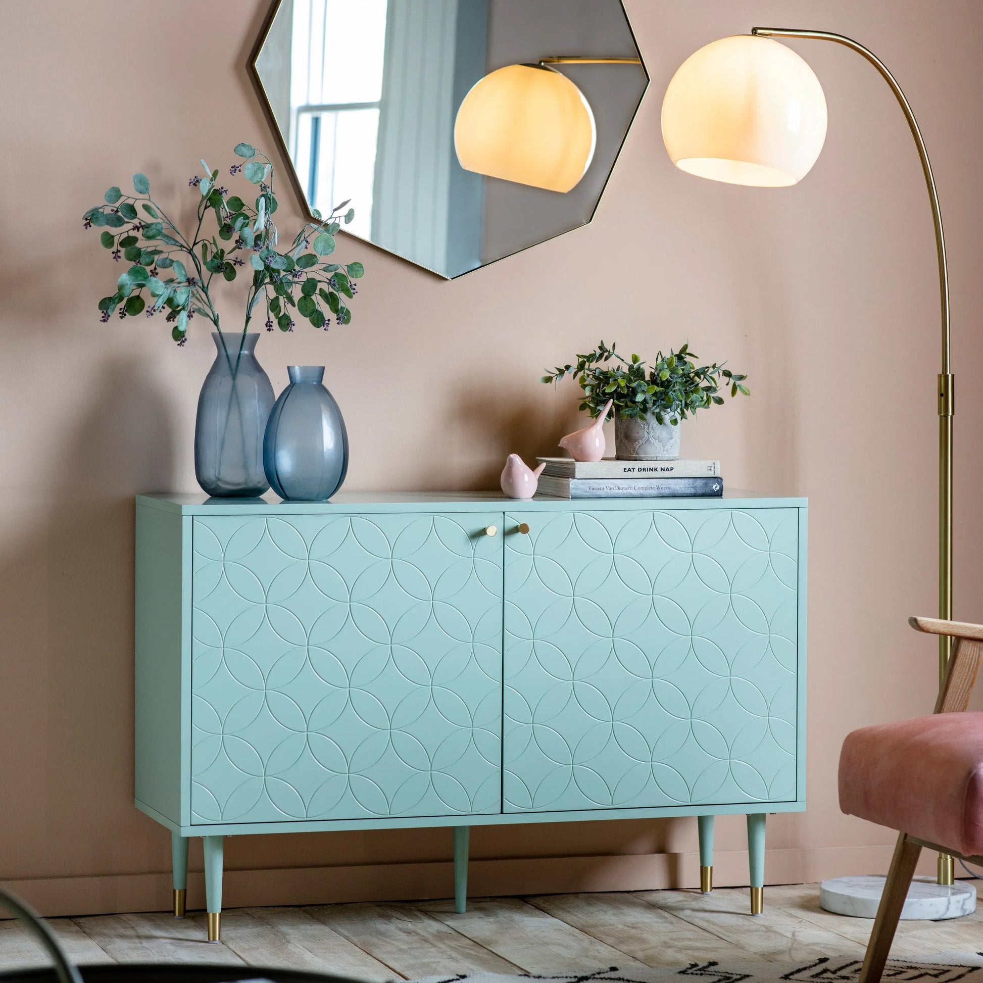 Gallery Direct Holbrook 2 Door Cabinet Mint