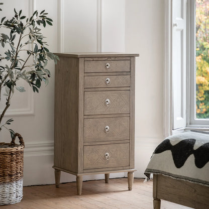 Gallery Direct Mustique 5 Drawer Lingerie Chest