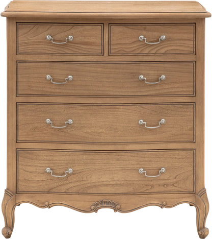 Gallery Direct Chic 5 Drawer Chest Weathered