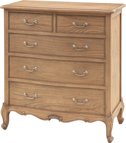 Gallery Direct Chic 5 Drawer Chest Weathered