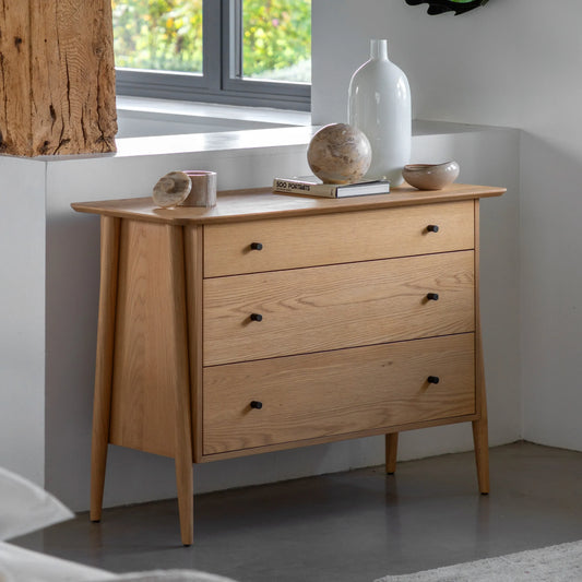Gallery Direct Hatfield 3 Drawer Chest Natural