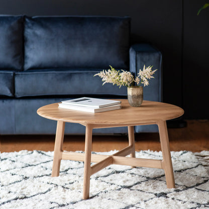 Gallery Direct Madrid Round Coffee Table in Oak
