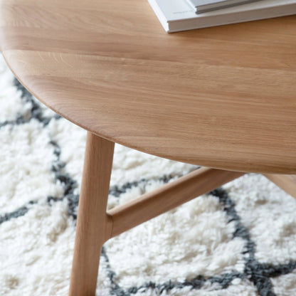 Gallery Direct Madrid Round Coffee Table in Oak