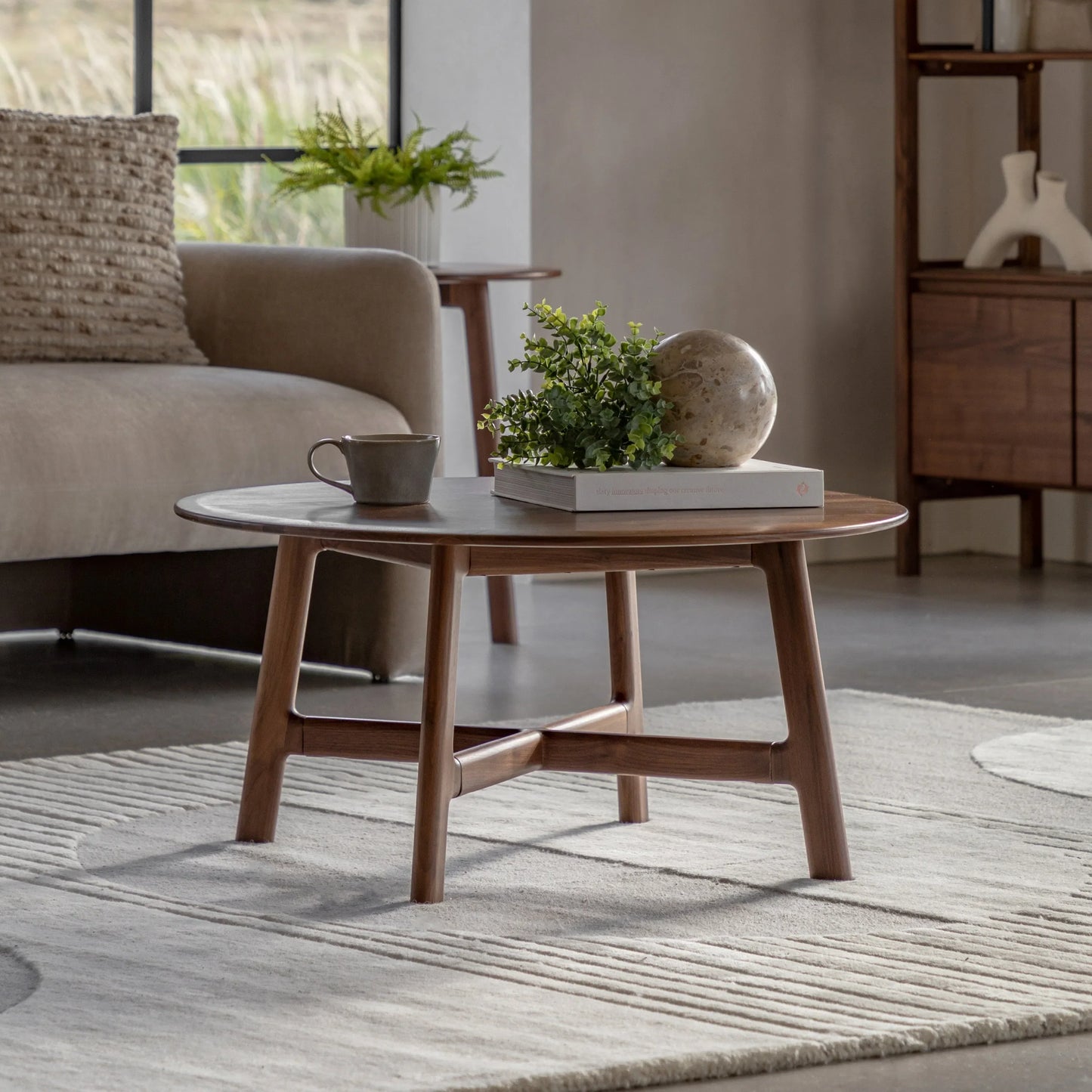 Gallery Direct Madrid Round Coffee Table in Walnut