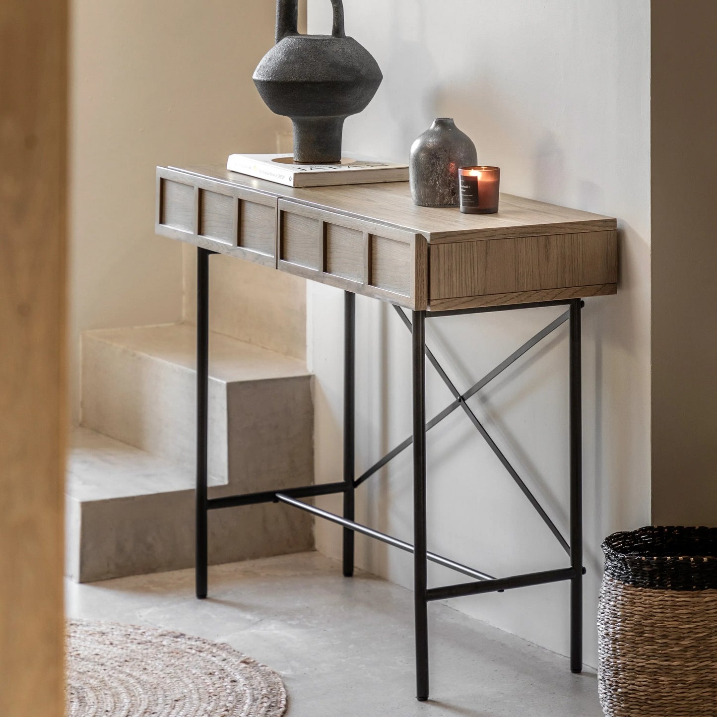 Gallery Direct Panelled 2 Drawer Console