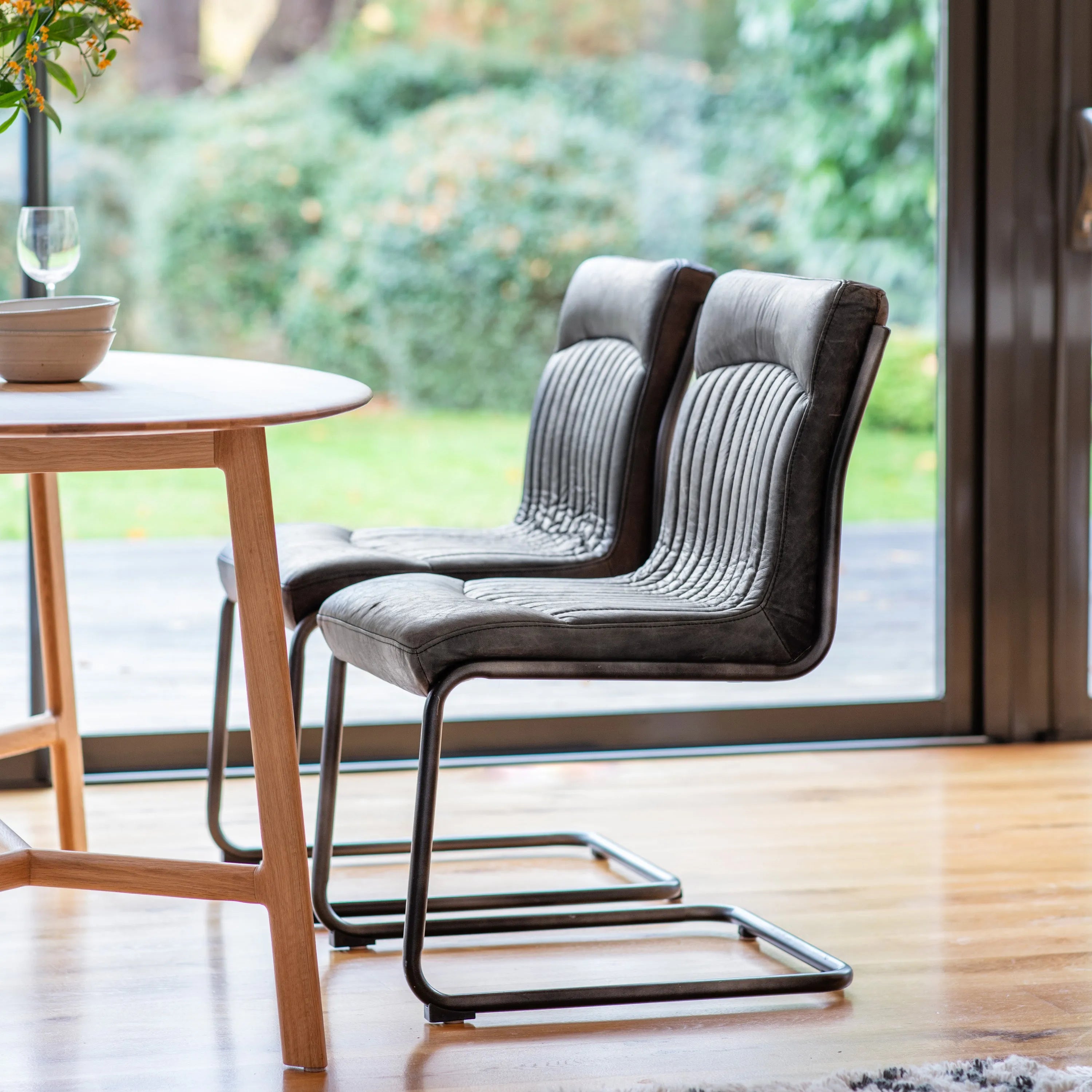 Gallery Direct Capri Leather Chair in Antique Ebony Leather