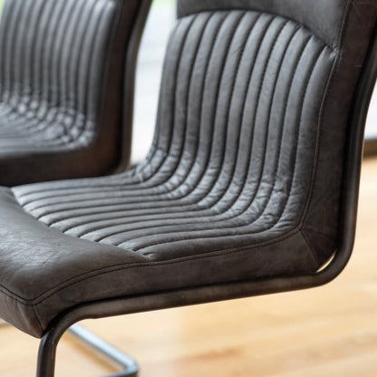 Gallery Direct Capri Leather Chair in Antique Ebony Leather