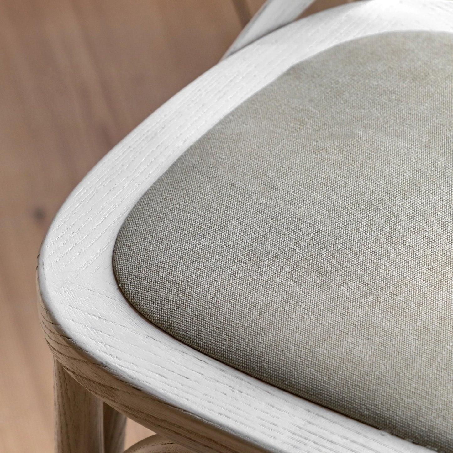 Gallery Direct Cafe Pair of Dining Chairs in White Linen