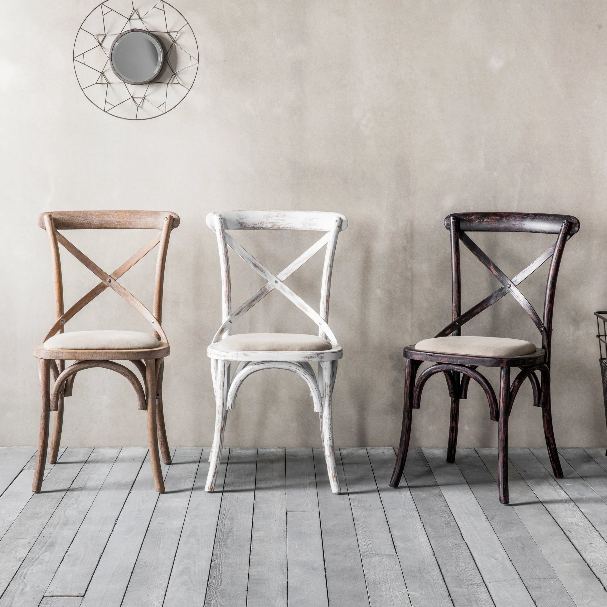 Gallery Direct Cafe Pair of Dining Chairs in White Linen