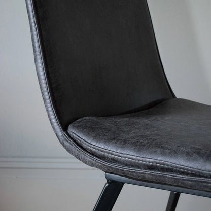 Gallery Direct Pair of Hinks Dining Chairs in Grey
