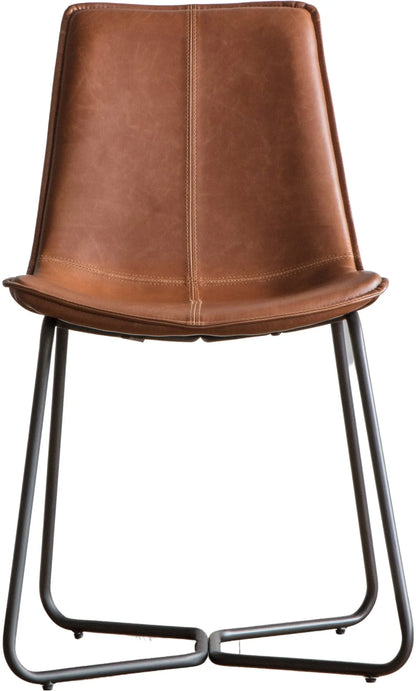 Gallery Direct Pair of Hawking Dining Chairs in Brown