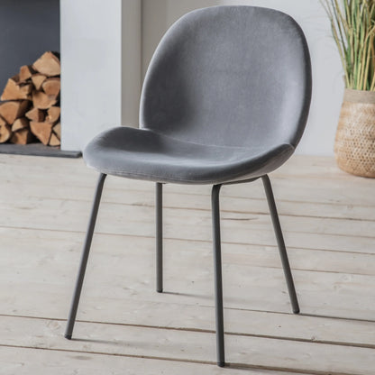 Gallery Direct Pair of Flanagan Dining Chairs in Vintage Silver