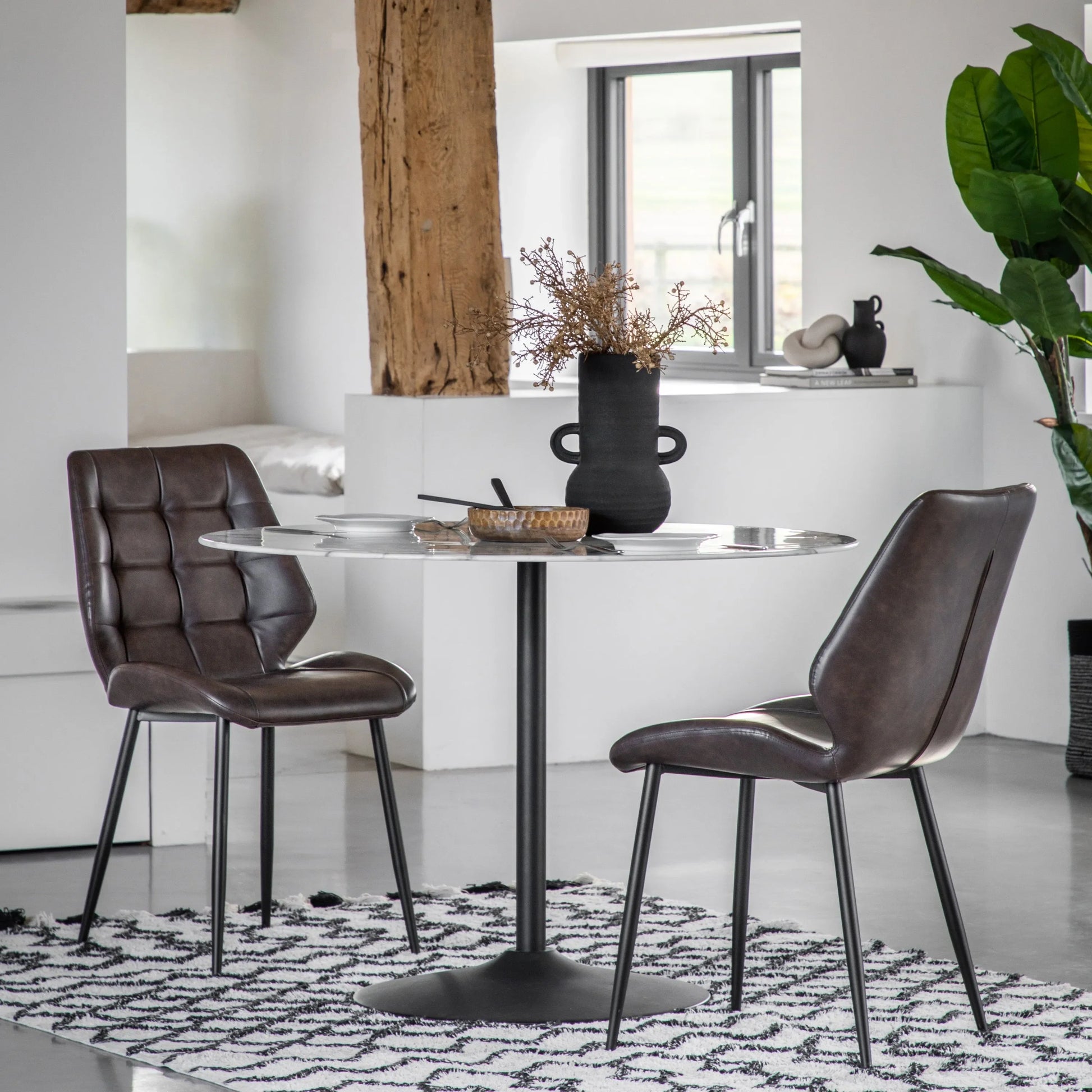 Gallery Direct Pair of Manford Dining Chairs in Brown