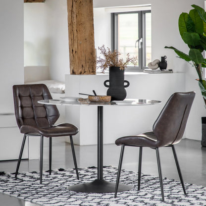 Gallery Direct Pair of Manford Dining Chairs in Brown