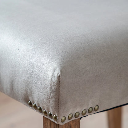 Gallery Direct Pair of Highgrove Dining Chairs in Dove Velvet