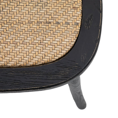 Gallery Direct Cafe Pair of Dining Chairs in Black Rattan