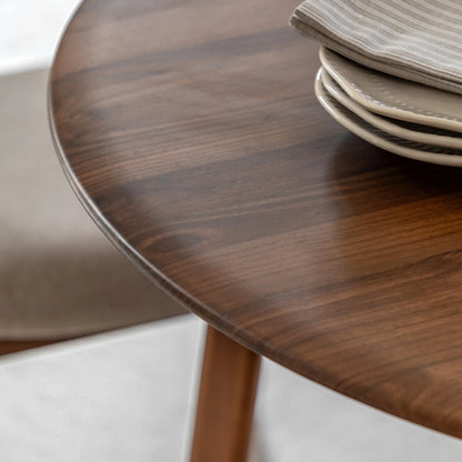 Gallery Direct Madrid Round Dining Table in Walnut
