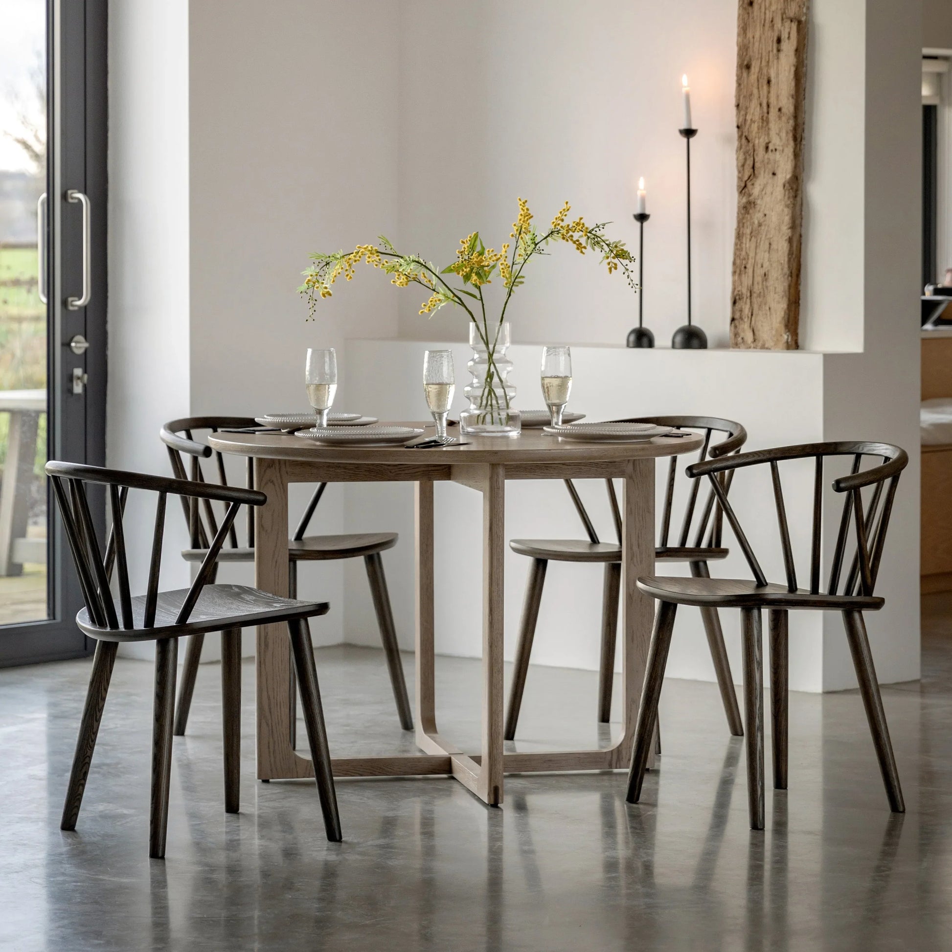 Gallery Direct Craft Round Dining Table Smoked