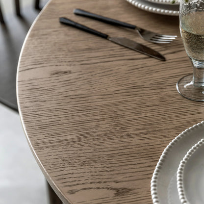 Gallery Direct Craft Round Dining Table Smoked